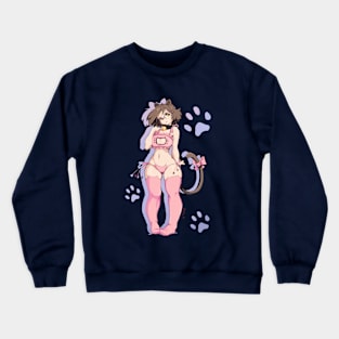 Cat Keyhole Minina Crewneck Sweatshirt